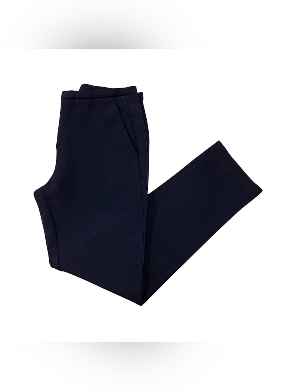 REISS Women’s Leone Slim Fit Tapered Trousers Navy Blue Size 2 Ankle Length